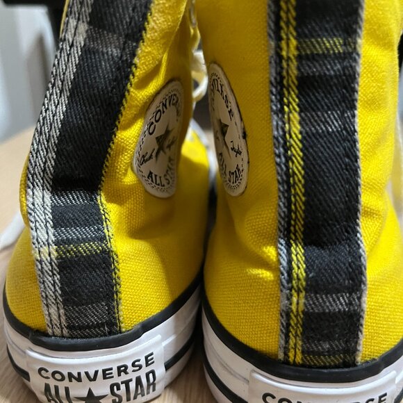 EUC CTAS Converse high tops SKU: 568495F Color: Yellow (5.5W) KICKS - Picture 1 of 6